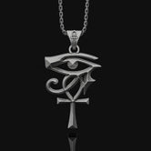 Gold Two Sided Eye of Ra Oxidized Finish