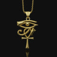 Load image into Gallery viewer, Gold Two Sided Eye of Ra Gold Finish
