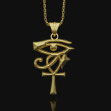 Gold Two Sided Eye of Ra Gold Finish