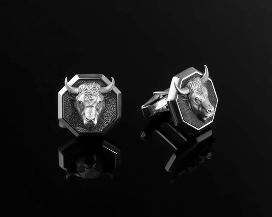 Sterling Silver Bull White