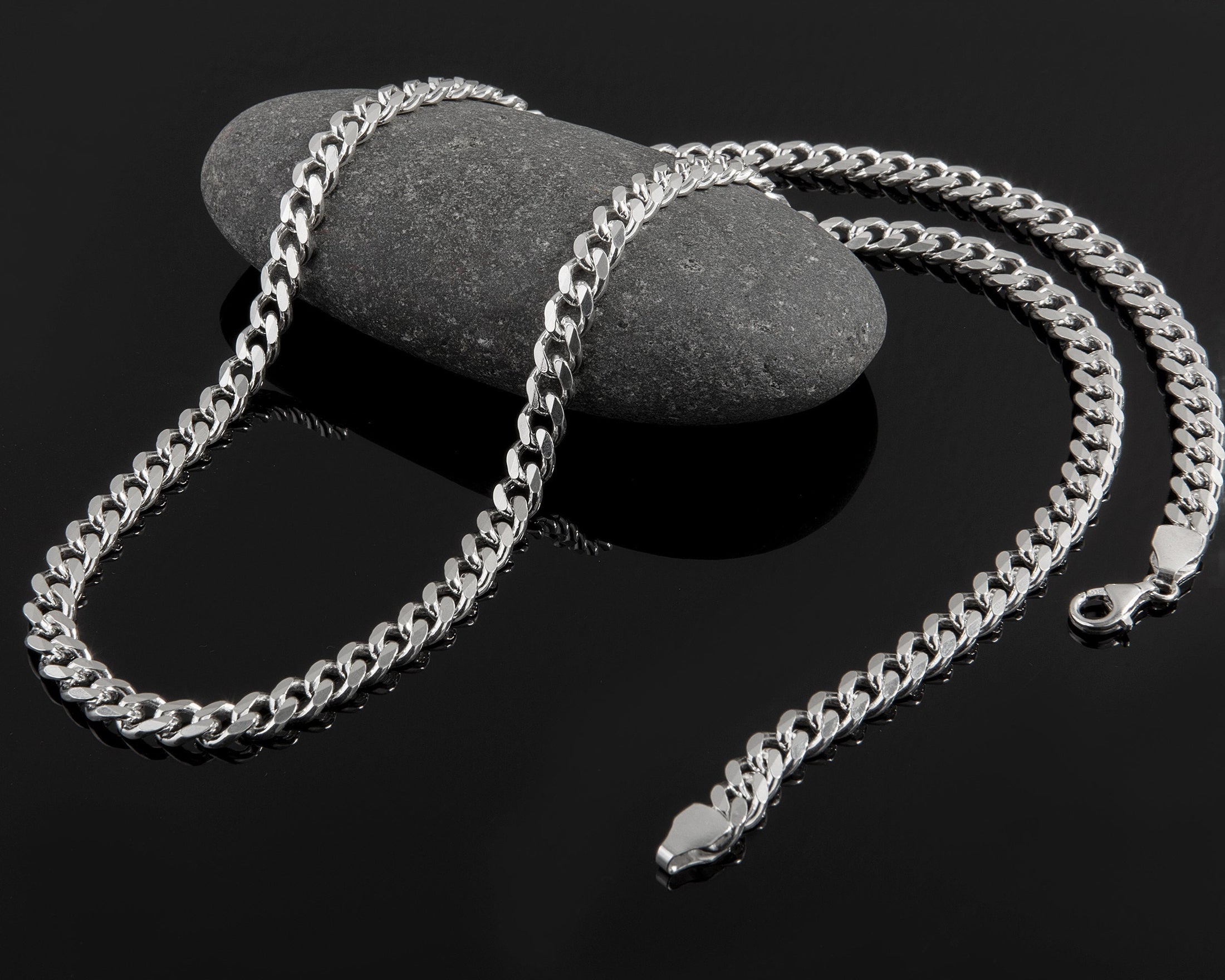 Silver Cuban Link Chain,