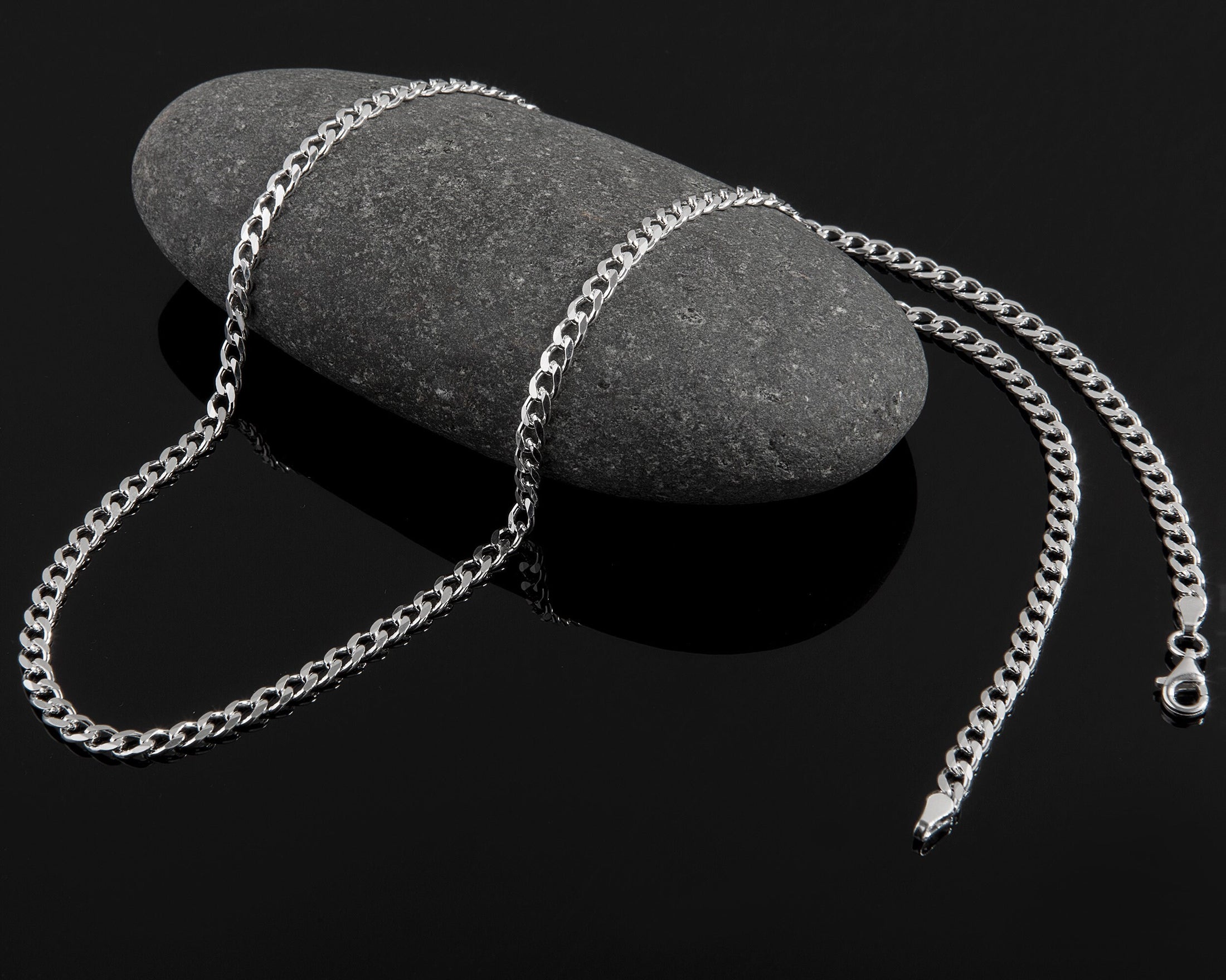 Silver Cuban Link Chain,