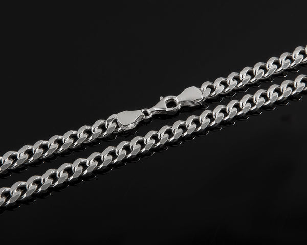 Silver Cuban Link Chain, 7.26mm