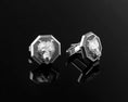 Bild in Galerie-Betrachter laden, Silver Bear Cufflinks, White
