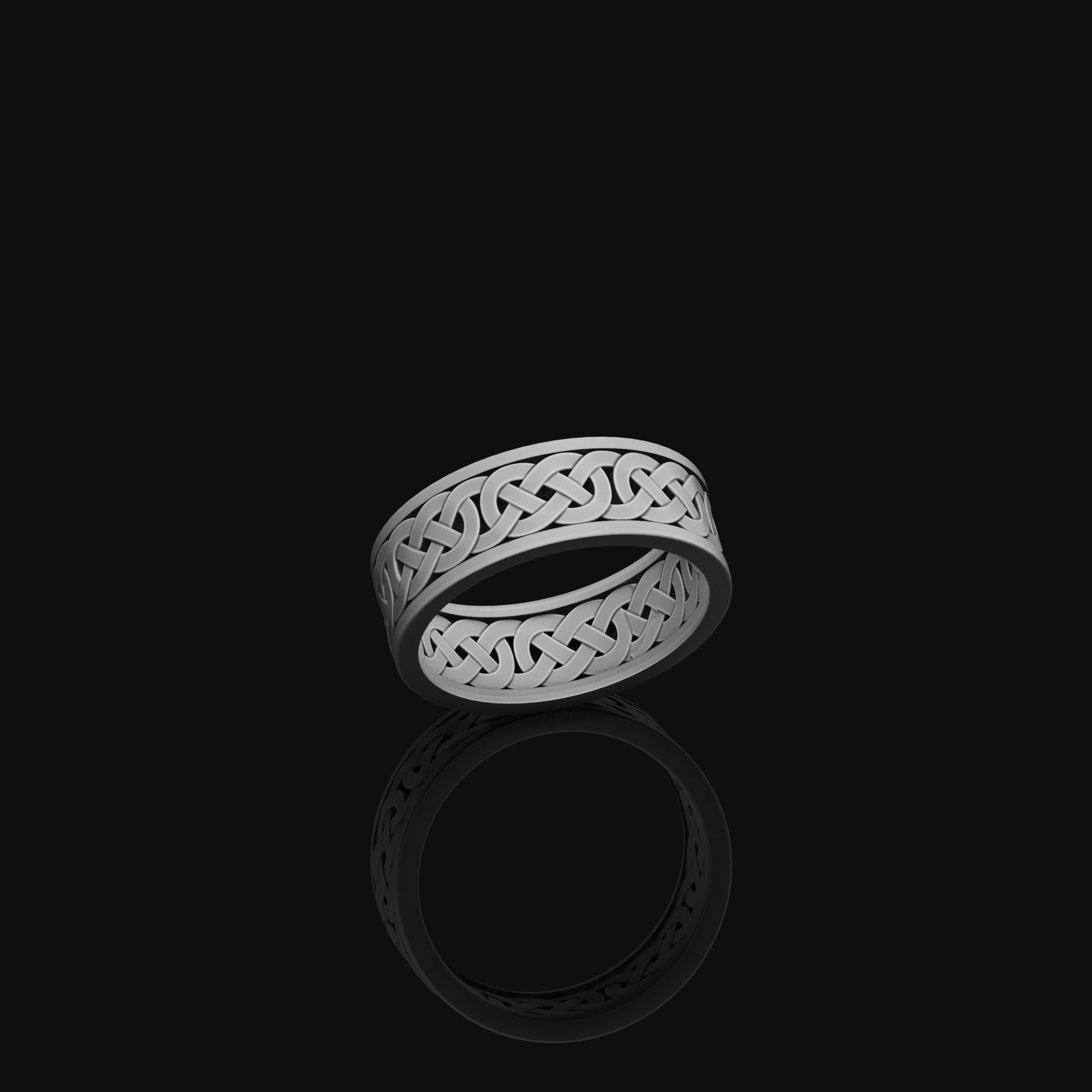 Celtic Knot Band Oxidized Finish