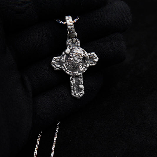 Sterling Silver Crucifix Oxidized Finish