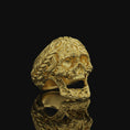 Load image into Gallery viewer, Skull Ring, Gothic Ring, Gold Finish
