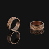 Floral Ring, Wedding Rose Gold Finish