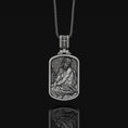 Load image into Gallery viewer, Silver Pensive Jesus Mens
