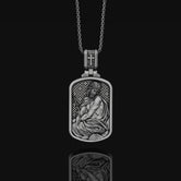 Silver Pensive Jesus Mens