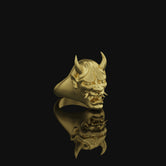 Oni Japanese Art Mens Gold Finish