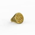 Load image into Gallery viewer, Mens Ring, Koi Fish Ring, Gold Finish
