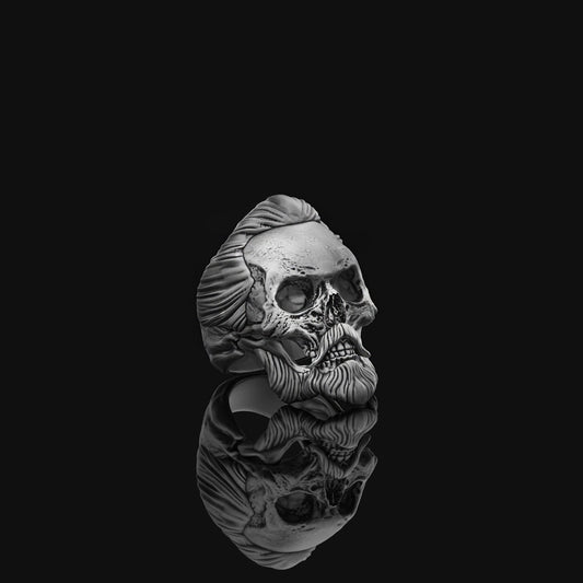 Skull Skeleton Bones Ring Oxidized Finish
