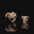 Load image into Gallery viewer, Silver Wooden Skull Ring,
