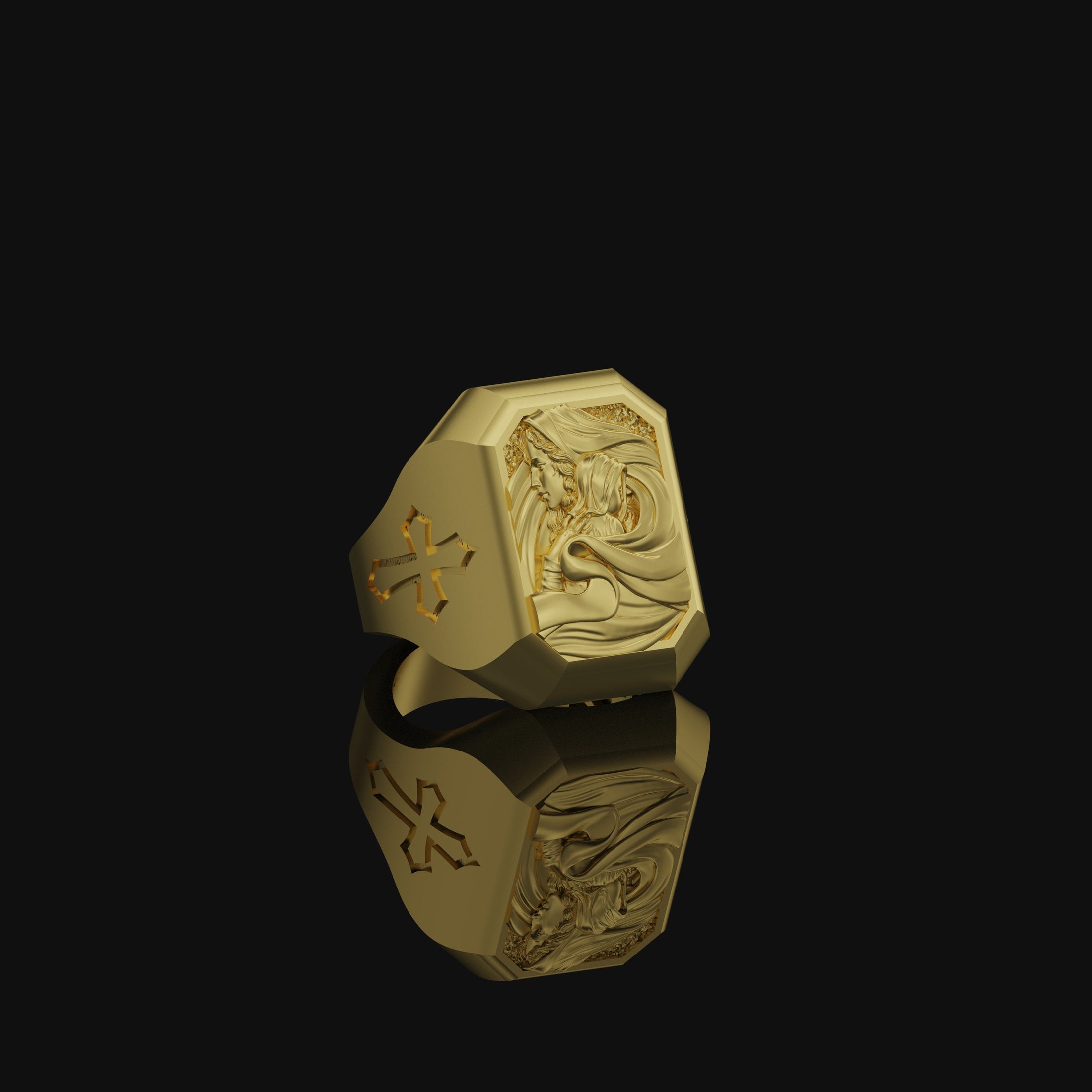 Virgin Mary and Jesus Gold Finish