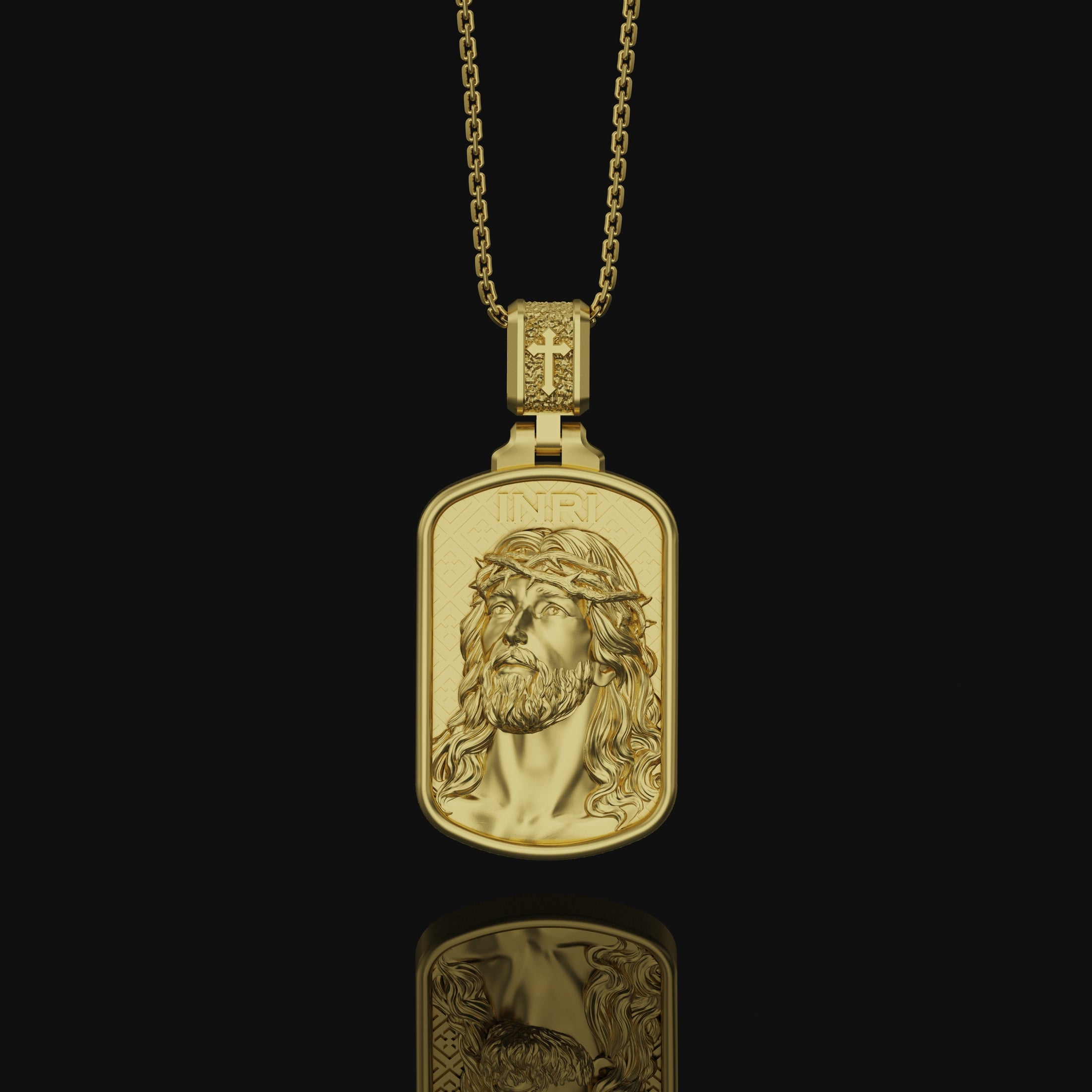 Silver Jesus Necklace,