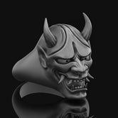 Oni Japanese Art Mens Oxidized Finish