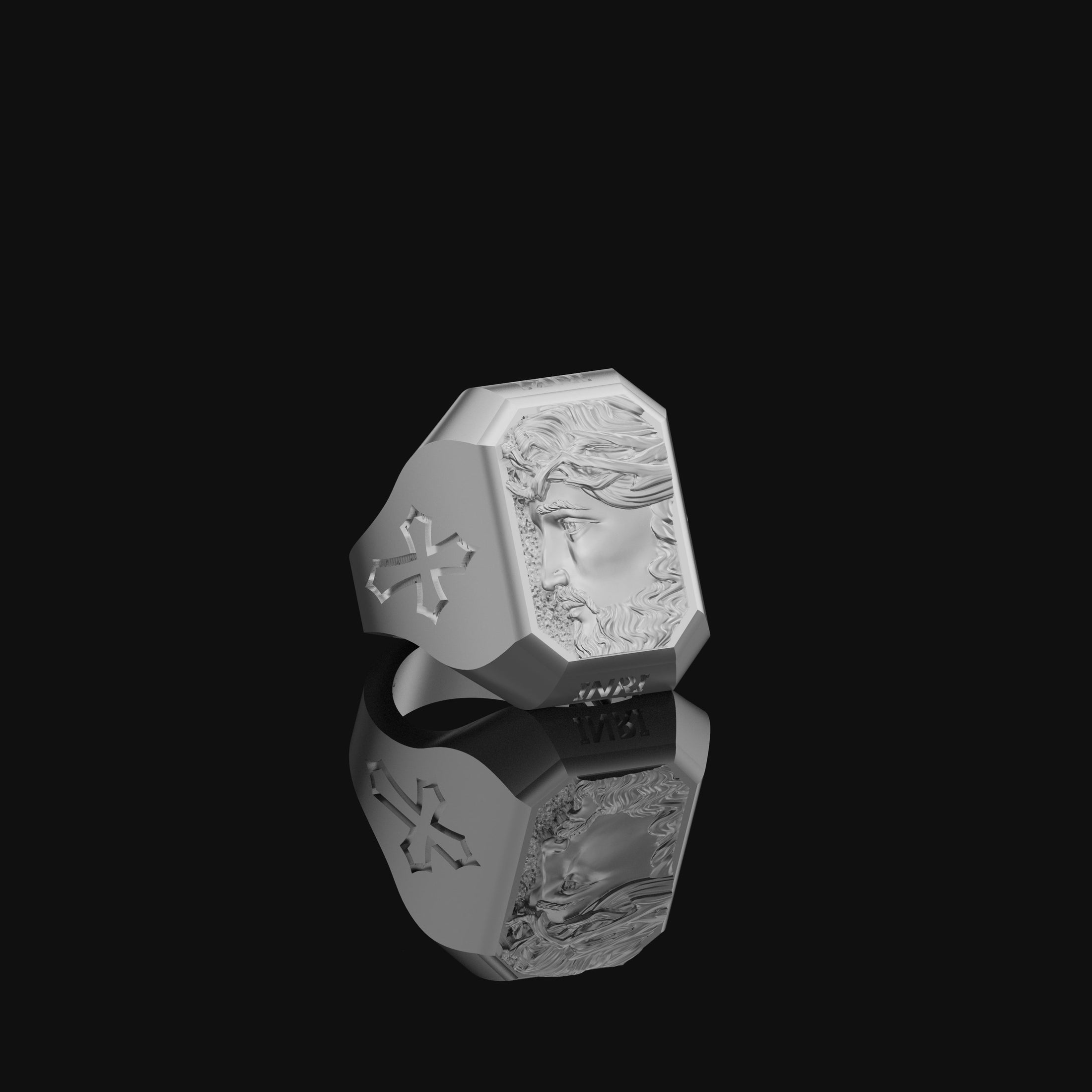 Jesus, Christian Ring, Polished Finish