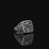 Silver Egret Wedding Oxidized Finish