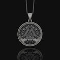 Load image into Gallery viewer, Valknut Pendant Sterling Oxidized Finish
