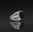 Load image into Gallery viewer, Gemstone Ganesha Ring Onyx
