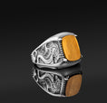 Load image into Gallery viewer, Gemstone Dragon Ring, Tiger's eye
