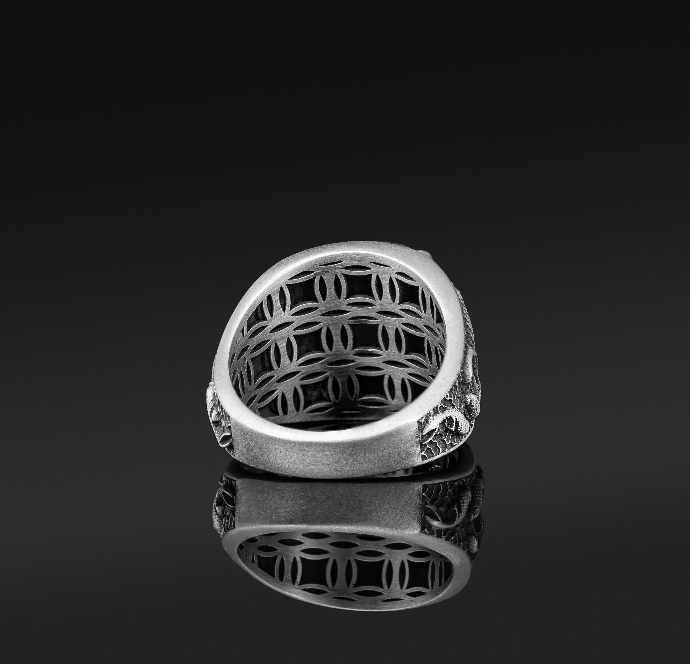 Men's Onyx Ring, Sterling