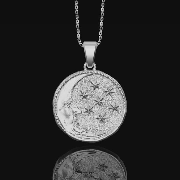 Moon Necklace, Crescent Polished Finish