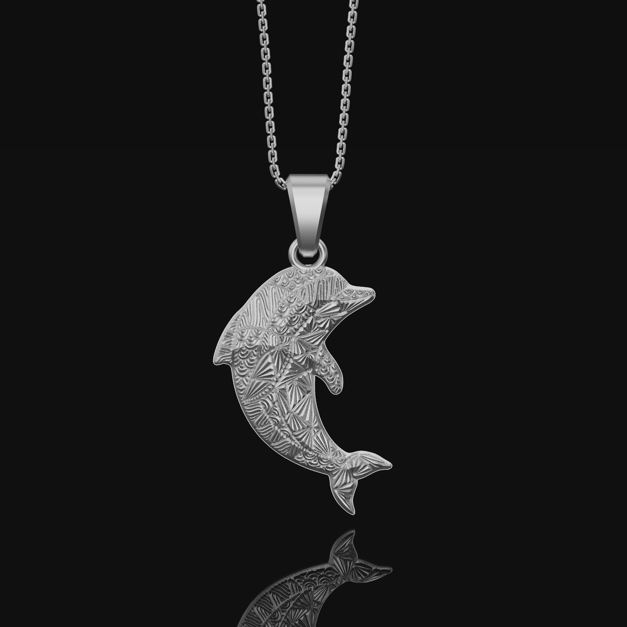 Dolphin Necklace, Silver
