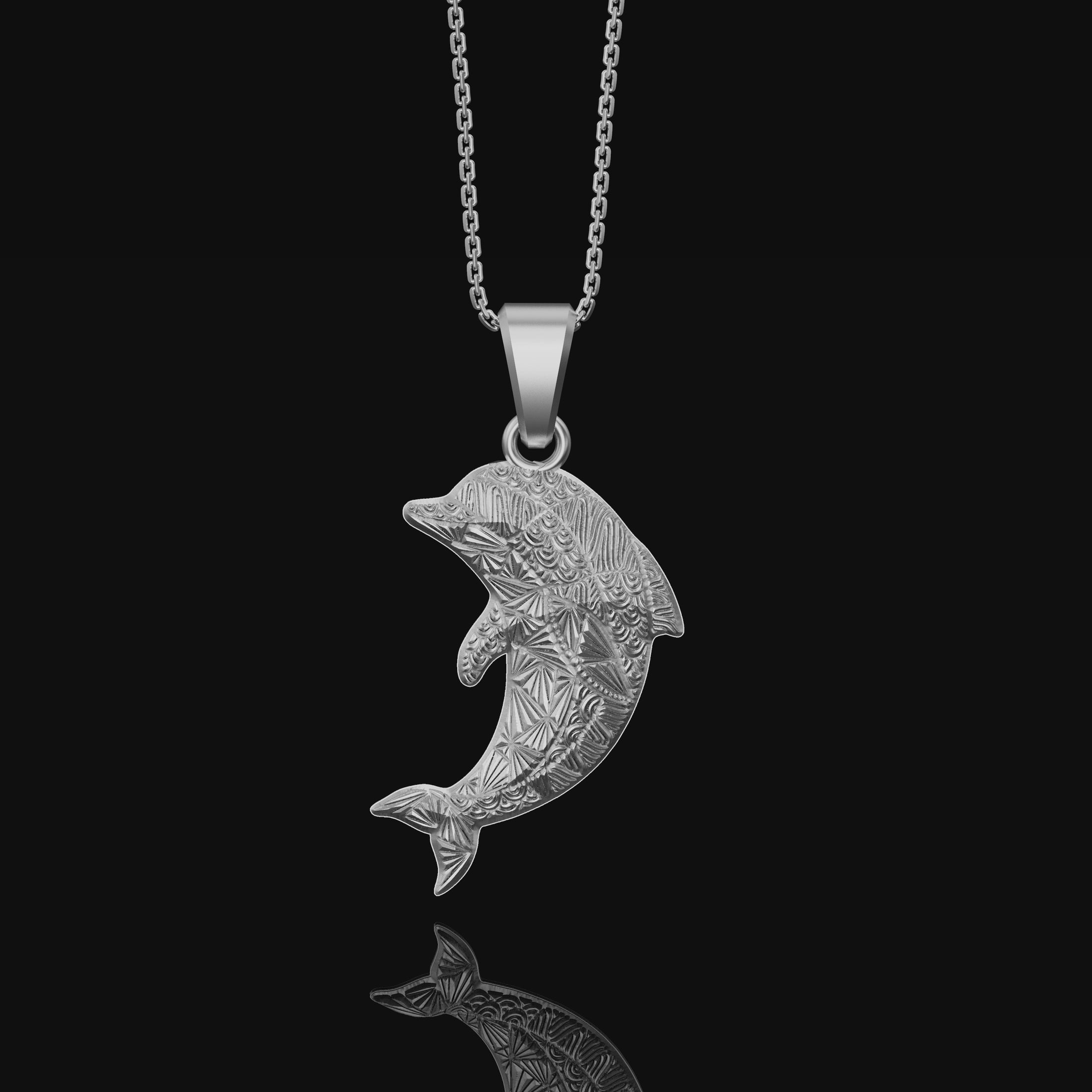 Dolphin Necklace, Silver