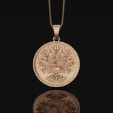 Valknut Pendant Sterling Rose Gold Finish