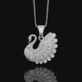 Load image into Gallery viewer, Silver Swan Necklace,
