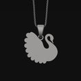 Load image into Gallery viewer, Silver Swan Necklace,
