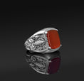 Load image into Gallery viewer, Gemstone Ganesha Ring Agate

