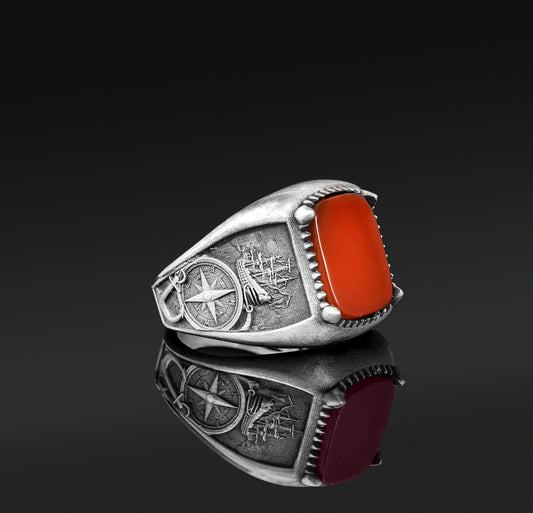 Sterling Silver Sailor Carnelian