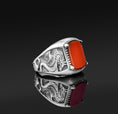 Load image into Gallery viewer, Gemstone Dragon Ring, Carnelian
