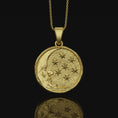 Load image into Gallery viewer, Moon Necklace, Crescent Gold Finish
