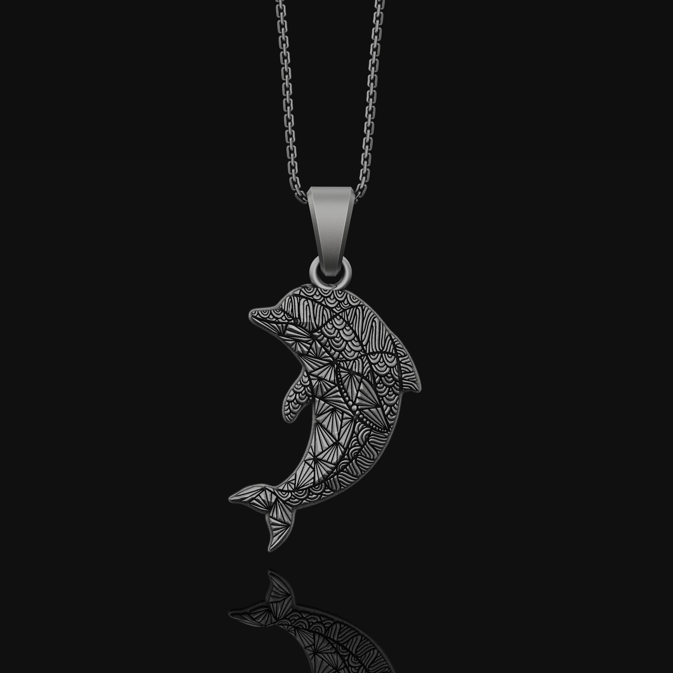 Dolphin Necklace, Silver