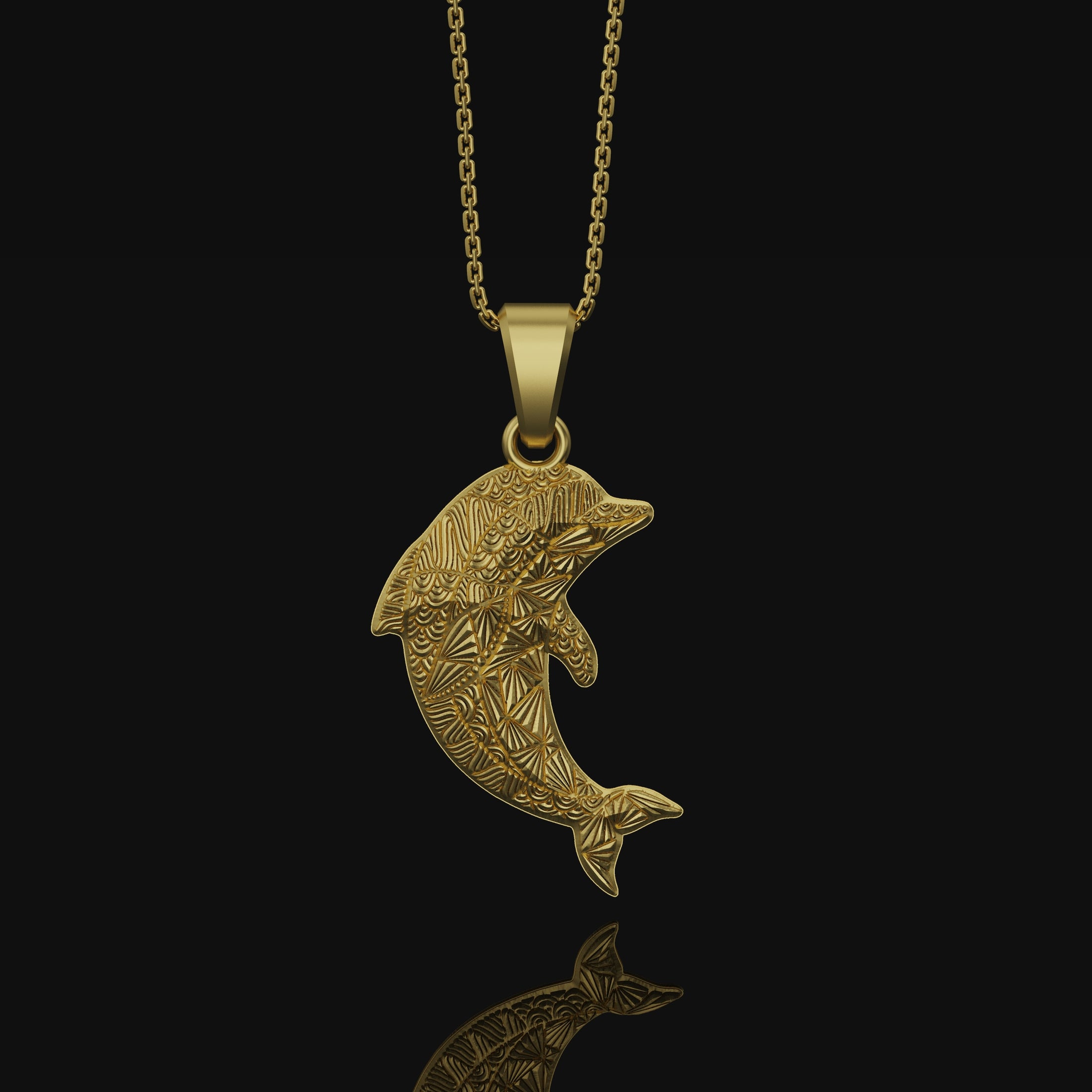 Dolphin Necklace, Silver