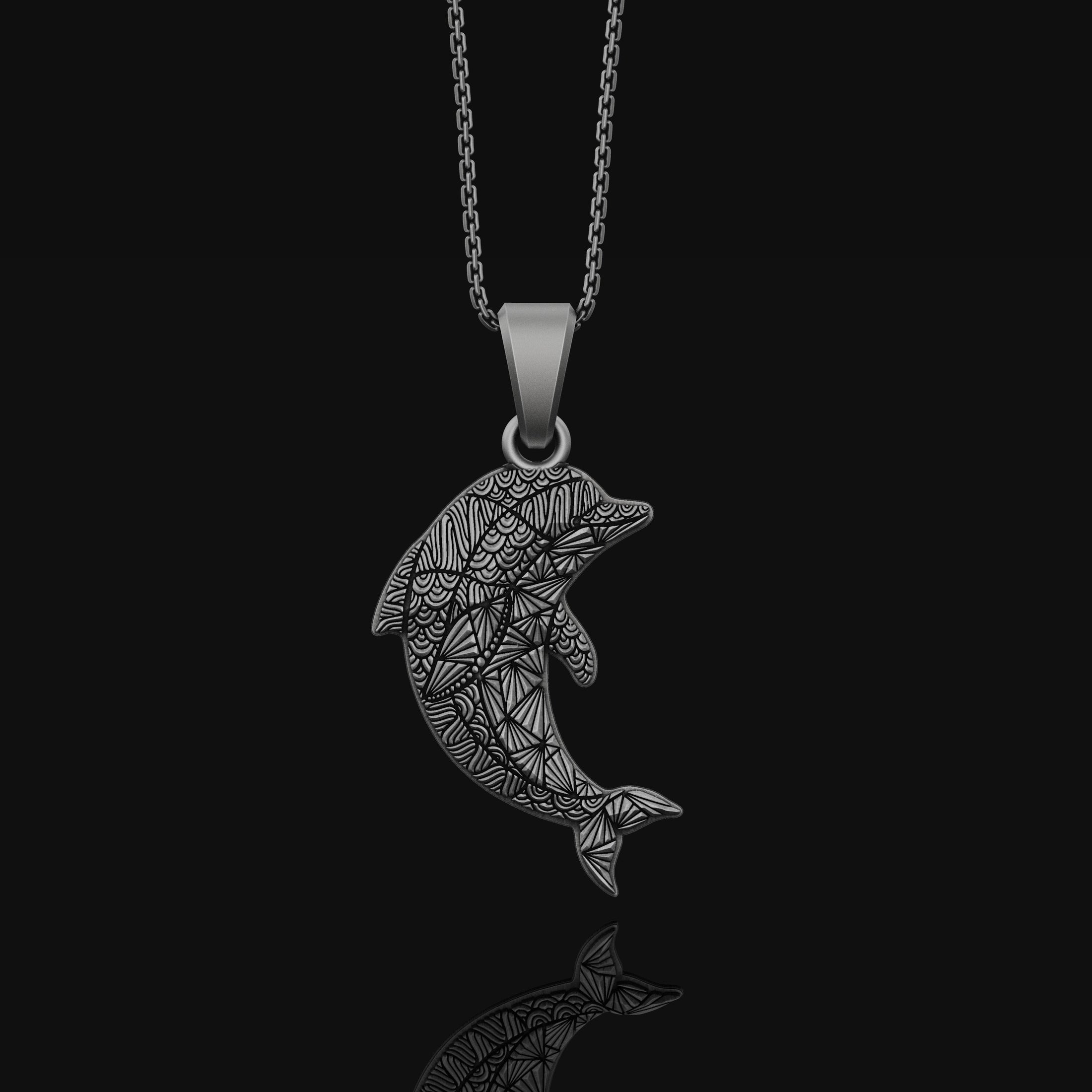 Dolphin Necklace, Silver