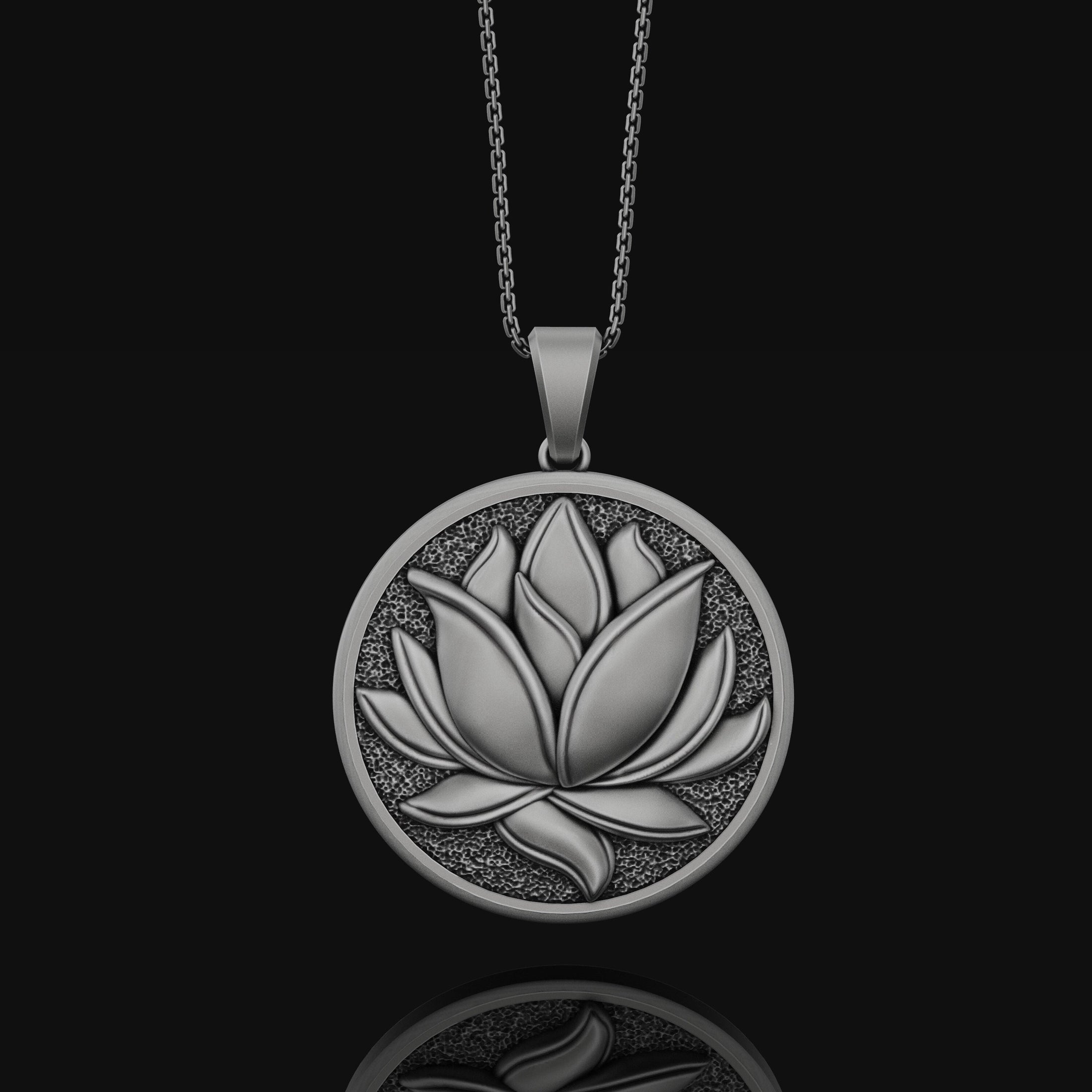 Personalized Flower Of Oxidized Finish