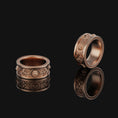 Load image into Gallery viewer, Inlaid Lion Band - Engravable Rose Gold Finish
