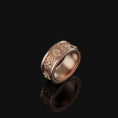 Load image into Gallery viewer, Intricated Tiger Band - Engravable Rose Gold Finish
