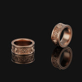 Intricate Celtic Wolf Band - Engravable