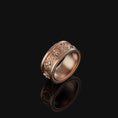 Load image into Gallery viewer, Intricate Octopus Band - Engravable Rose Gold Finish
