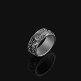 Silver Foo Dog Ring, Lion