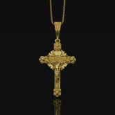 Jesus, Cross, Christian, Gold Finish
