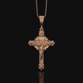 Jesus, Cross, Christian, Rose Gold Finish