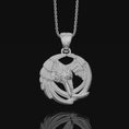Load image into Gallery viewer, Silver Raven Necklace,
