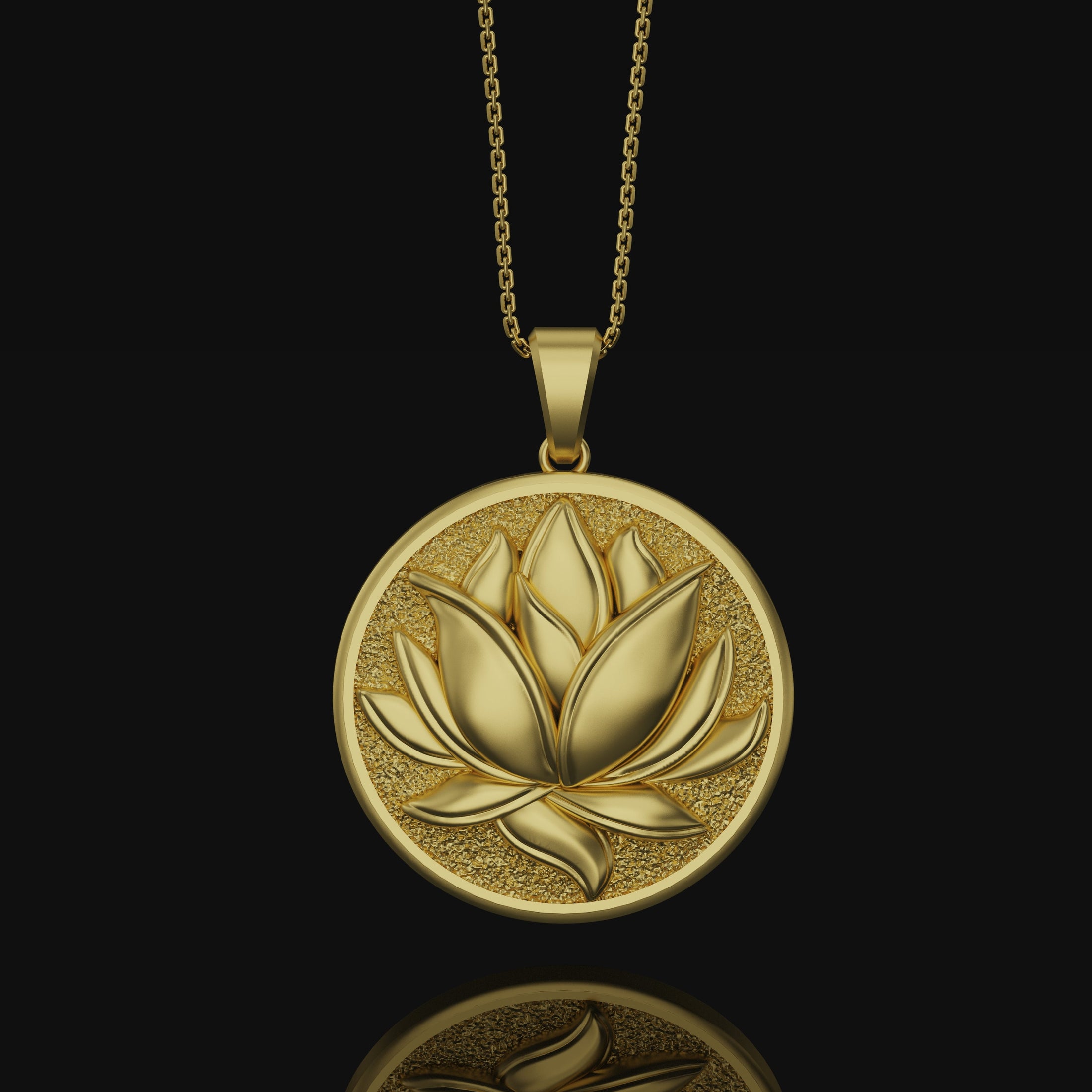 Personalized Flower Of Gold Finish